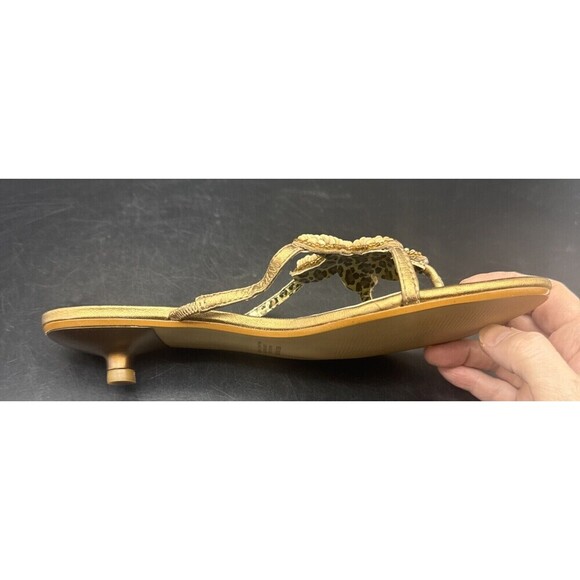 Women’s Carlos by Carlos Santana Beckon Copper Brown Beaded Slip On Sandal Sz 8 - Picture 11 of 15